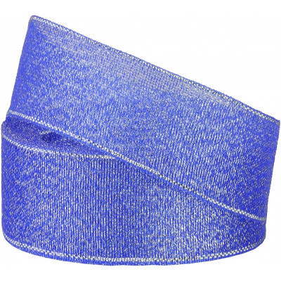 Стрічка парча 2,5см*22м, колір синій