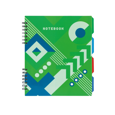 Блокнот "Knitting", B5 (170х205), пластиковая обкл., Спираль, с раздел., 120 л., Клетка, O20356-12