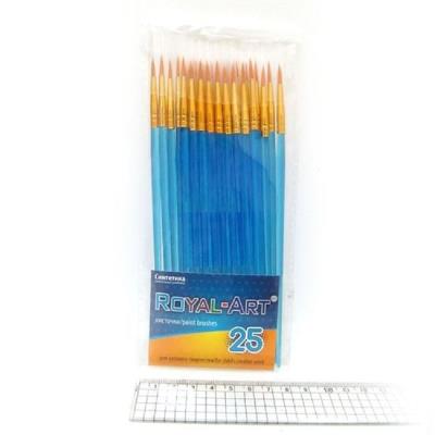 Пензлик для малювання, нейлон круглий, довжина 16,5см, №2, пластикова ручка, 25шт./уп., RA7612 (1/25/250)