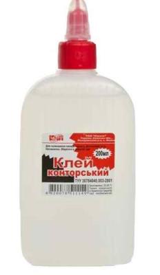 Клей конторський полімерний КІП,  200 мл, з супер ковпачком (1/65)
