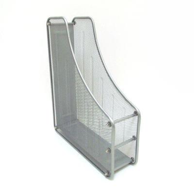 Лоток для паперу металевий вертикальний, срібло