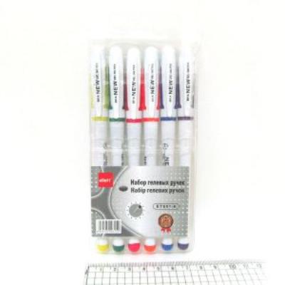 Набір гелевих pучок 6шт. 0,5мм, ЕТ-801-6 (1/12)