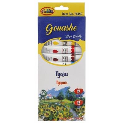 Краски гуашевые 12 цветов в тюбиках по 12 мл., 7648C, CLASS (1/12/60)