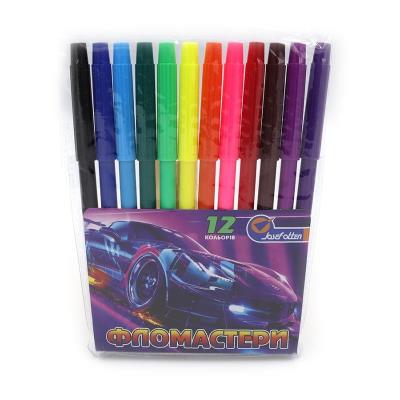 Фломастери "Спорткар" 12 кол., ПВХ, Josef Otten	828-12LQ 		