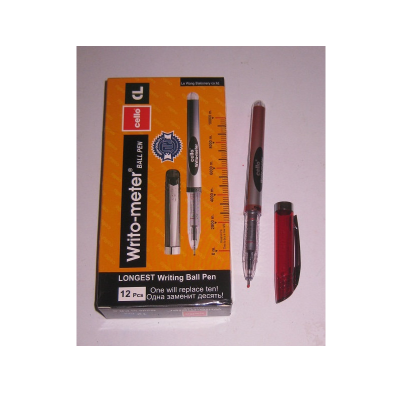 Ручка масл. "Writo-meter", 10км, 0,5мм, червона (1/12)