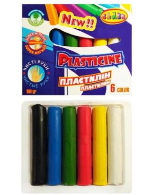 Пластилин "Чистые руки" 6цв.,ЕСО, 100гр., 7625, CLASS