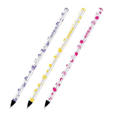 Олівець графітний з кристалом, білий корпус, 36шт, туба