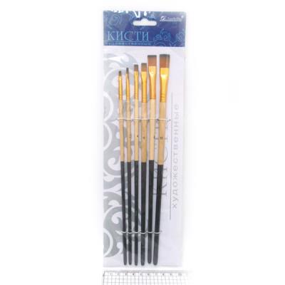 Набор кистей. JO1975-6 (KB0657) 6шт J.Otten "Нейлон плоской" (Штрих-код),