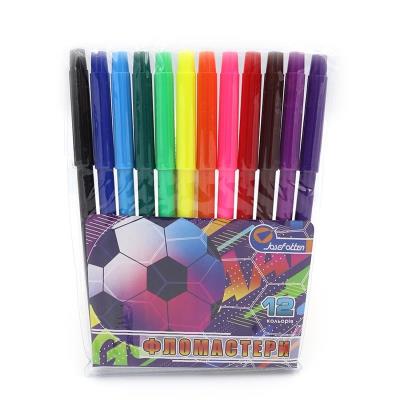 Фломастери "Футбол" 12 кол., ПВХ, Josef Otten, 828-12LE