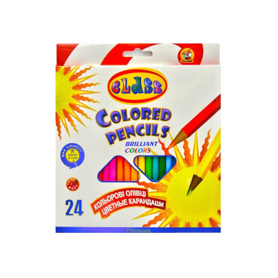 Карандаши цветные, 24 цвета, 1624, PREMIUM, CLASS (6/120)