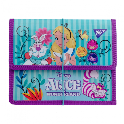 Папка для зошитів пластикова  на блискавці В5 ''Alice in Wonderland'' (1)