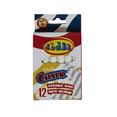 Крейда біла кругла,12шт, 10*82мм,7608 CLASS ("24/288")