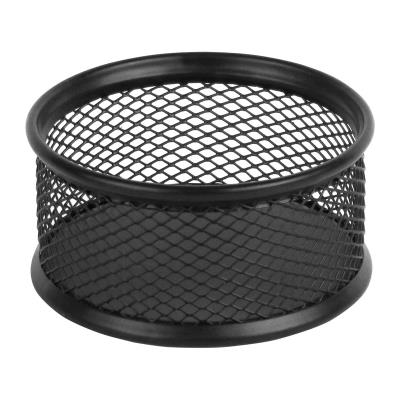 Підставка для скріпок 80x80x40мм, металева, чорна (1/12/96)