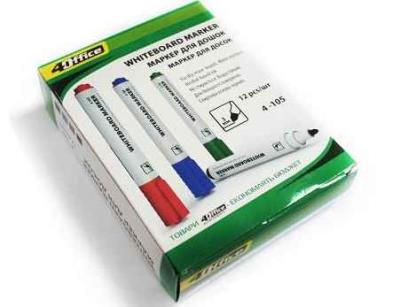 Маркер д / досок, 1-3мм, кругл.вистр., Спирт.основа, красный, 4-105, 4Office (1/12/720)