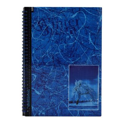 Книга амбарная А4, твердая ламинированная обложка, 80 листов, пружина, выборочный лак, клетка