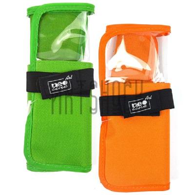 Пенал-рулон для олівців 24шт.з віконцем б/нап.оранж.+ зелен.J0501441,ТМ"Neo Line"