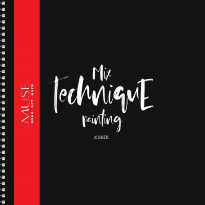 Блок для змішаних технік малювання, А5+/15арк., 240г/м2, MUSE																							