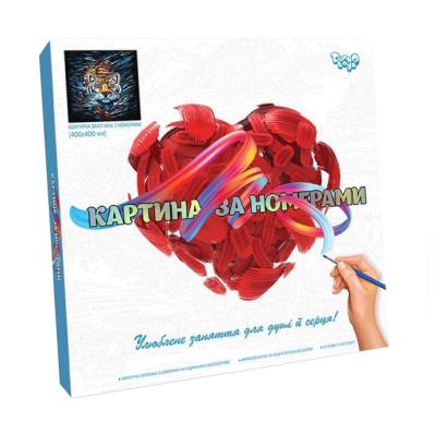 Креативна творчість "Картина за номерами на полотні" 40см*40см укр MIX (10)