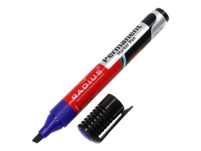 Маркер перманентний скошений синій, ТМ "Radius"