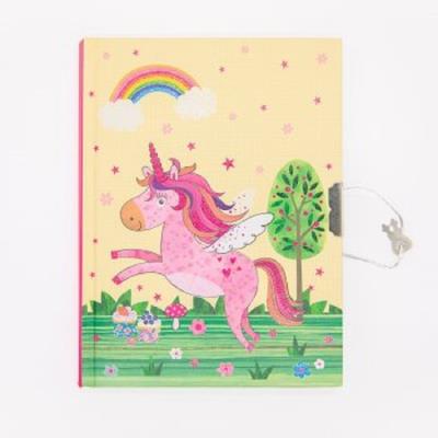 Блокнот детский на замочку 178x133mm, 70g, 56 л, Единорожка