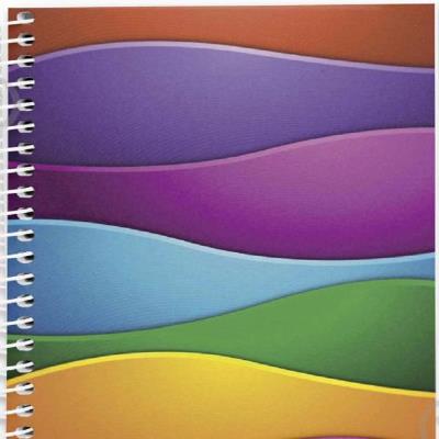 Блокнот (А) Абстракція кольор А7, 48арк, клітинка, біч.спір, м'яка карт.обкл, (1/40)