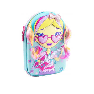 Об'ємний 4D пенал Cool4School  із зачіскою, QT-5731-Blue