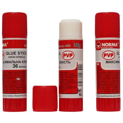 клей-олівець, 36г, PVP, 4630, NORMA (1/12/288)