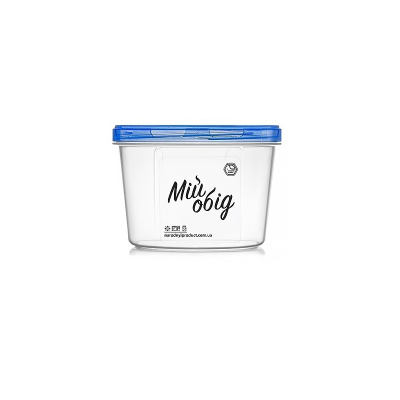 Ємність кругла з кришкою 700 мл, синя, арт.69с 