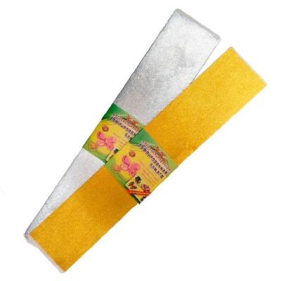 Бумага ГОФРО односторонняя золото+серебро 50*100см/30%