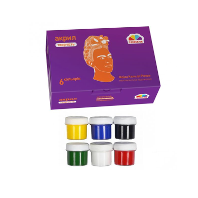 Фарби акрилові матові 6 кол/10 мл, Творчість (1/18)