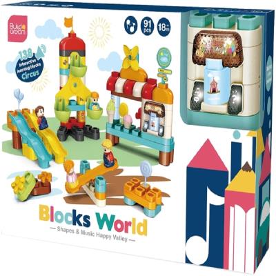 Конструктор з великих деталей Дитячий майданчик, 91 дет. світло, звук