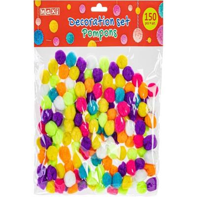 Набор для декорирования "Помпоны", диаметр 20мм, 150 шт. ассорти