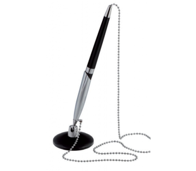 Ручка кулькова на підставці,синя (1)