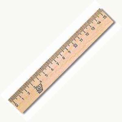 Лінійка дерев’яна, шовкографія 15 см (100)