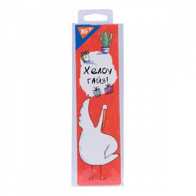 Закладка паперова YES "Гусь" з фіксатором, 707463 (1/20/200)