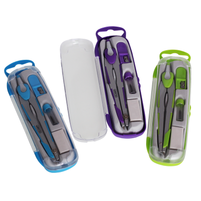 Готовальня 4 предметів, TECHNO, циркуль 130мм, асорті кольорів, 9038С,CLASS (1/12/240)