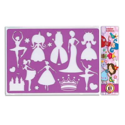 Трафарет пластиковий, 31х20, "Принцеси" (1)