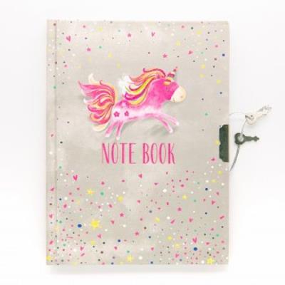 Блокнот дитячий на замочку  178x133mm, 70g, 56 л, Зіркова Єдиноріжка