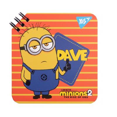Блокнот YES 110х110 мм, 80 арк., подв. cпіраль Minions, 151753