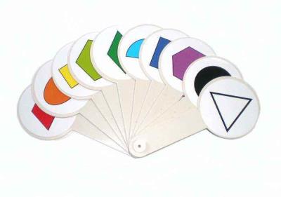 Віяло "Кольори та геометричні фігури" (10 кольорів та 10 геометричних фігур" (1/250)