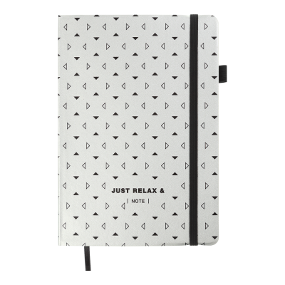 Блокнот діловий RELAX А5, 96 арк, крапка, обкладинка штучна шкіра, срібний, BM.295301-24