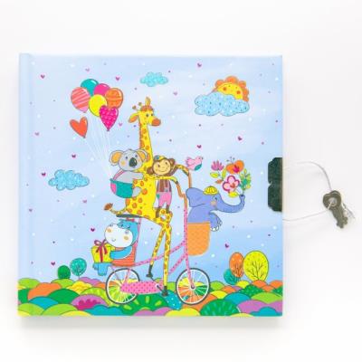 Блокнот дитячий на замочку  135x135mm, 70g, 56 л, Веселі звірята