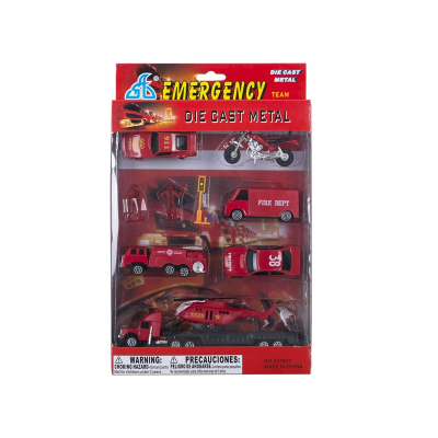 Іграшковий набір GW міні транспорт ПОЖЕЖНИЙ, 10 елементів в асортименті (1)