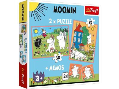 Пазли - (2в1 + Мемо) - "Муміни" /Trefl