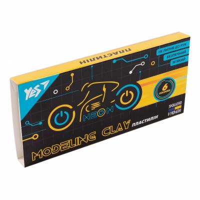 Пластилін YES, 6 кольорів, 120 г "Ultrex" 540607 (1/60)