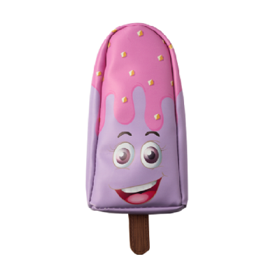 Пенал мягкий МОРОЖЕНОЕ, 21х9х4 см, розовый