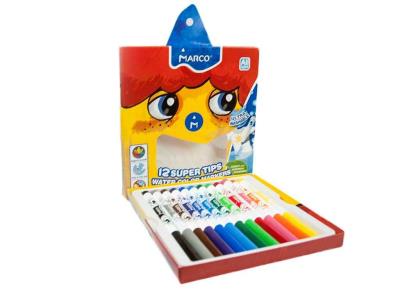 Фломастеры 12 цветов Super Washable, 1630-12CB, ТМ "Marco"
