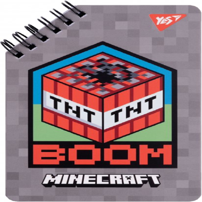 Блокнот YES 95х145 мм, 60 арк., подв. cпіраль "Minecraft" 