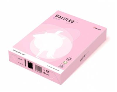 Папір кольоровий Maestro Color Pastell ОРІ74, A4, 160г/м2, 250 аркушів, кольору фламінго (1/5)