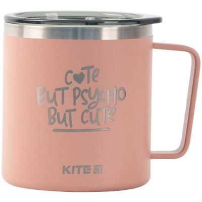 Термокружка 400 мл, пудра, K22-379-03